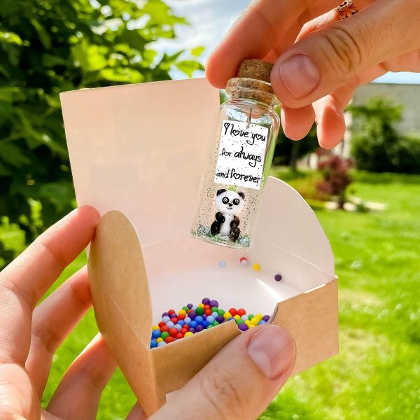 Cute and Kawaii Valentine's Day and Anniversary Presents   Personalized Love Gifts for Boyfriend Girlfriend (White and Black Panda   I Love You For Always and Forever in Craft Gift Box) - Image 3