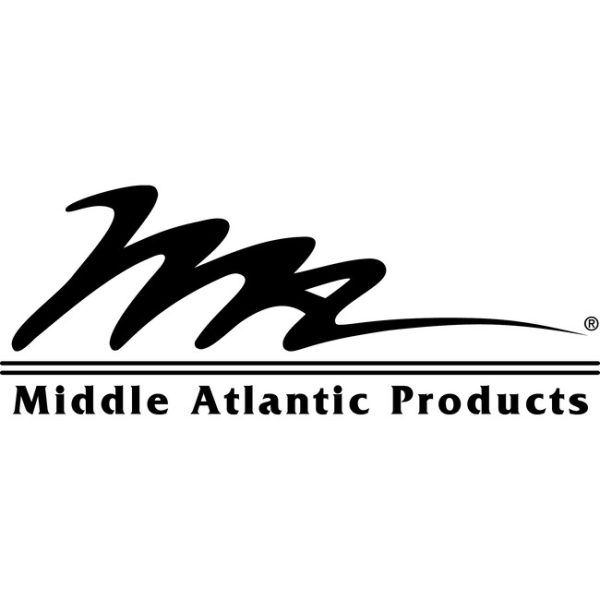 Middle Atlantic 1RU Blank Rack Panel - Steel and Flanged Blank Panel - Flat Black Powder Coat