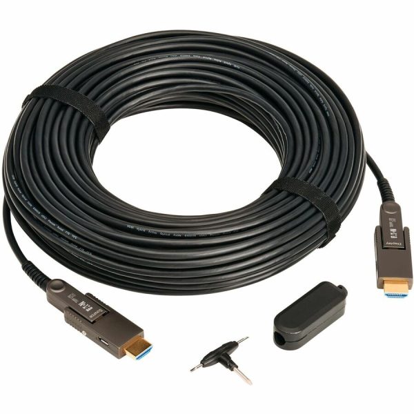 Eaton Tripp Lite Series 8K HDMI Fiber Active Optical Cable (AOC) with Detachable Connectors (M/M) - 8K UHD @ 60 Hz, HDR, HDCP 2.3, Black, 30 m (98 ft.) - Image 2