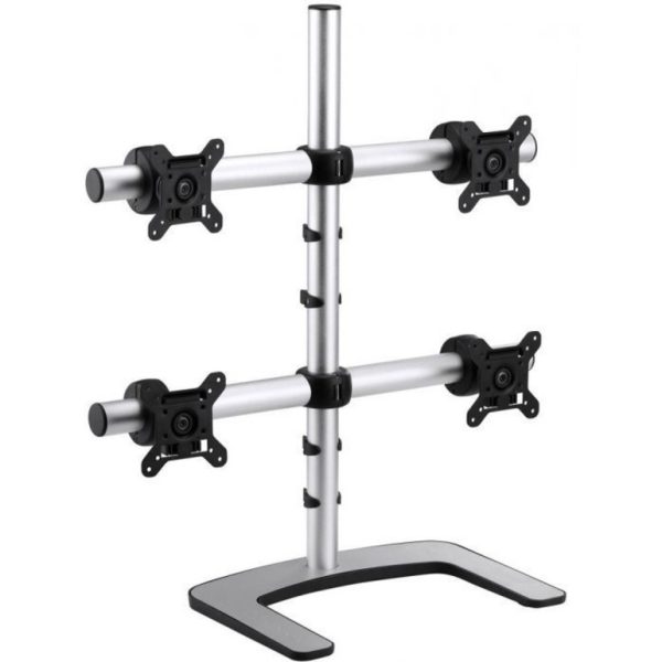 Atdec quad/triple/dual/single monitor desk mount - Freestanding base - Loads up to 17.6lb flat or 13.5lb curved - VESA 75x75, 100x100 - Image 5