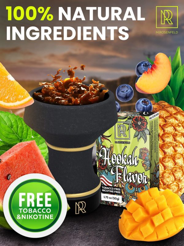 All Times Hookah Flavors Set   5 x 50g non tobacco hookah flavor for your Hookah Bowl (Tropical fruit mix   Blueberry   Mango   Watermelon   Mint) Hookah Bundle Pack of 5   Try these Tobacco Free Shisha - Image 3