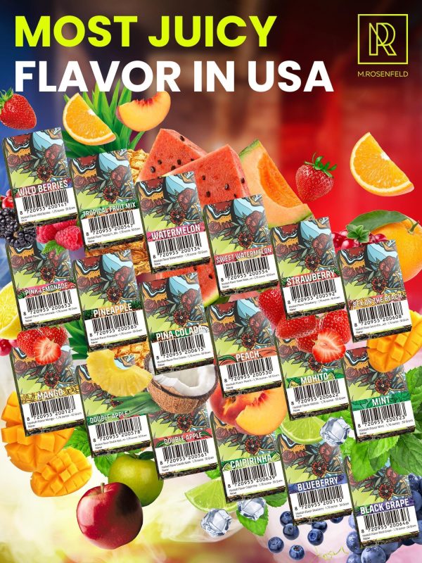 All Times Hookah Flavors Set   5 x 50g non tobacco hookah flavor for your Hookah Bowl (Tropical fruit mix   Blueberry   Mango   Watermelon   Mint) Hookah Bundle Pack of 5   Try these Tobacco Free Shisha - Image 5