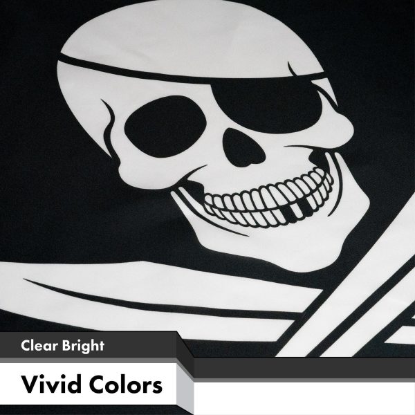 Jolly Roger Pirate Swords Flag 3x5 Ft 2-Pack Printed 150D Polyester By G128 - Image 3