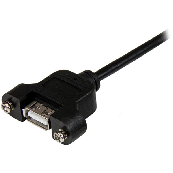 StarTech.com 1 ft Panel Mount USB Cable A to A - F/M - Image 2
