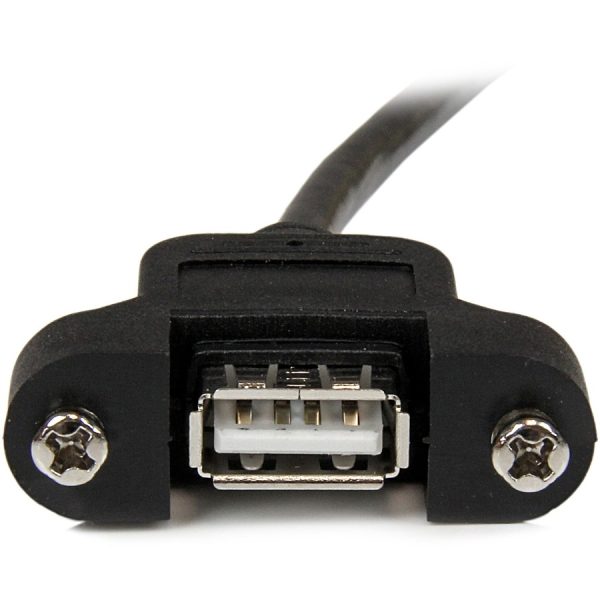 StarTech.com 1 ft Panel Mount USB Cable A to A - F/M - Image 3
