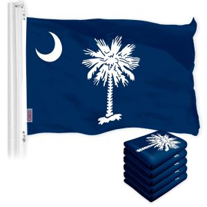 South Carolina SC State Flag 3x5 Ft 5-Pack 150D Printed Polyester By G128