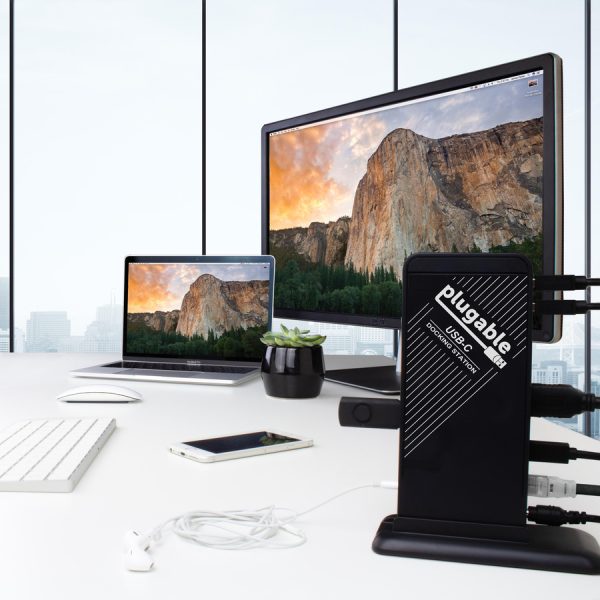 Plugable USB C Docking Station with Charging, Compatible with Thunderbolt 3 and USB-C MacBooks and Specific Windows, Chromebook, Linux Systems - Image 5