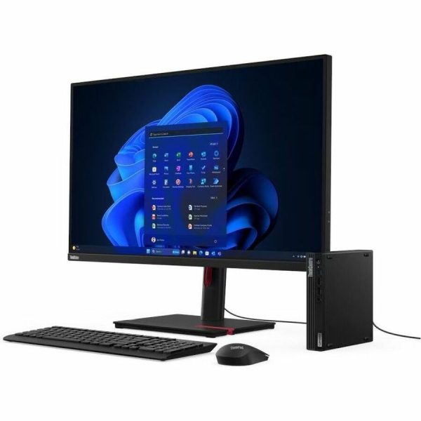 Lenovo ThinkCentre M70q Gen 5 12TD001SUS Desktop Computer - Intel Core i7 14th Gen i7-14700T - vPro Technology - 32 GB - 1 TB SSD - Tiny - Black - Image 3