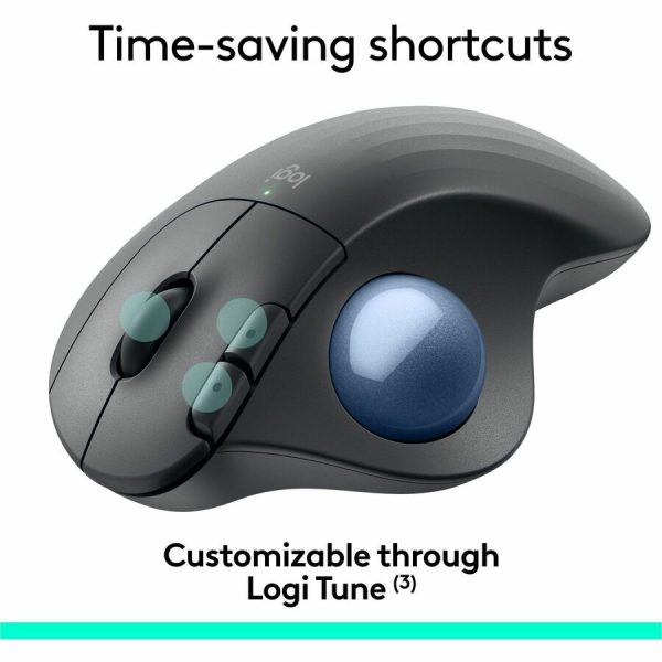 Logitech ERGO M575 Wireless Trackball Mouse for Business - Ergonomic Design, Logi Bolt, Bluetooth, Graphite - Image 4