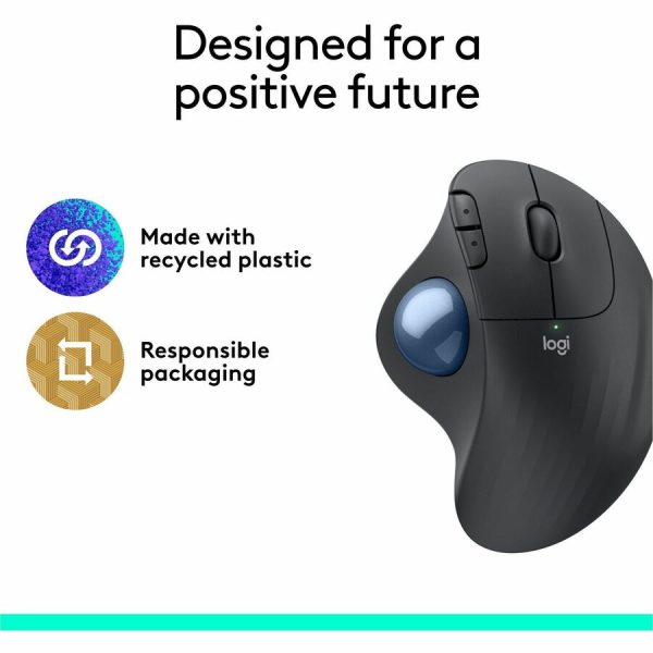 Logitech ERGO M575 Wireless Trackball Mouse for Business - Ergonomic Design, Logi Bolt, Bluetooth, Graphite - Image 5
