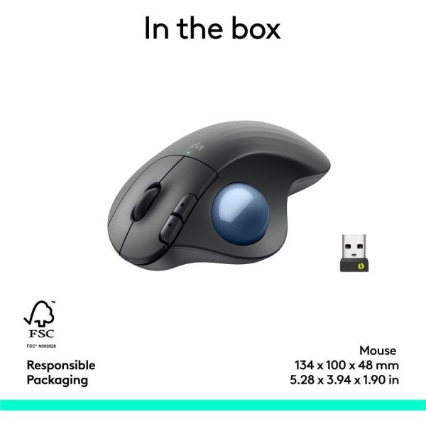 Logitech ERGO M575 Wireless Trackball Mouse for Business - Ergonomic Design, Logi Bolt, Bluetooth, Graphite - Image 6