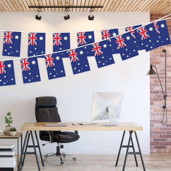 G128 Australia Australian Bunting Banner | Flag 8.2 x 5.5 Inch, Full String 33 Feet | Printed 150D Polyester, Decorations For Bar, School, Festival Events Celebration - Image 3