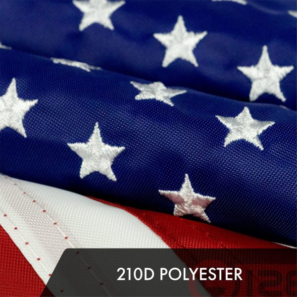 USA American Flag 1x1.5 Ft 2-Pack Embroidered Polyester By G128 - Image 4