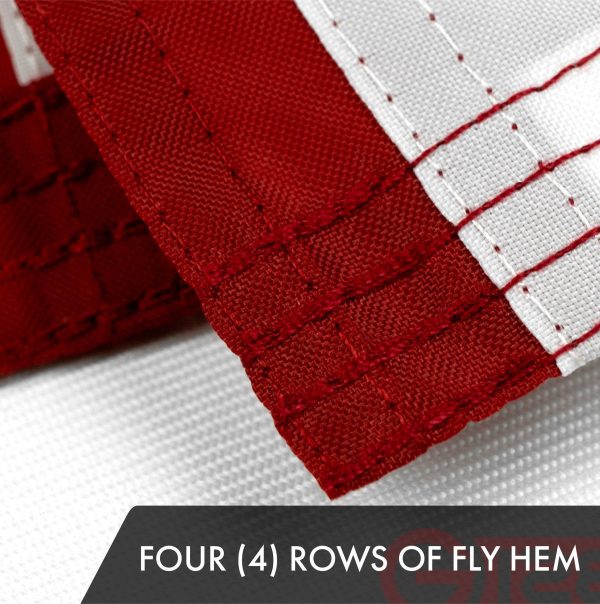 USA American Flag 1x1.5 Ft 2-Pack Embroidered Polyester By G128 - Image 5