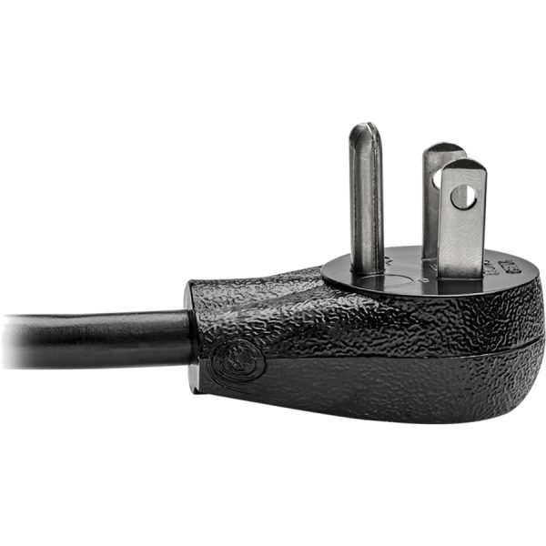 Eaton Tripp Lite Series Computer Power Cord, Right-Angle NEMA 5-15P to C13 - Heavy-Duty, 15A, 125V, 14 AWG, 3 ft. (0.91 m), Black - Image 4