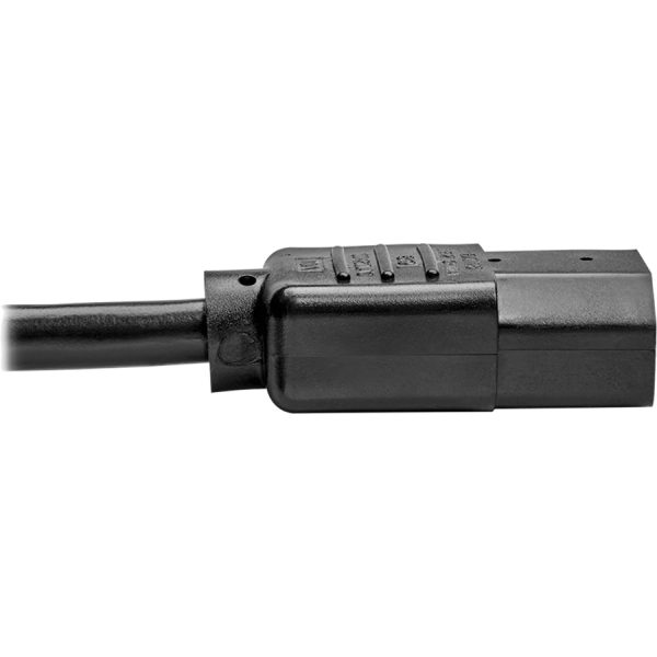 Eaton Tripp Lite Series Computer Power Cord, Right-Angle NEMA 5-15P to C13 - Heavy-Duty, 15A, 125V, 14 AWG, 3 ft. (0.91 m), Black - Image 5