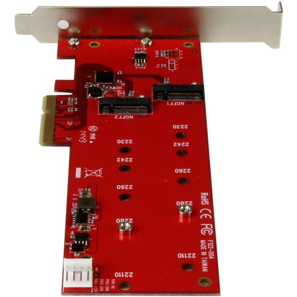 StarTech.com 2x M.2 SATA SSD Controller Card - PCIe - PCI Express M.2 SATA III Controller - NGFF Card Adapter - Image 4