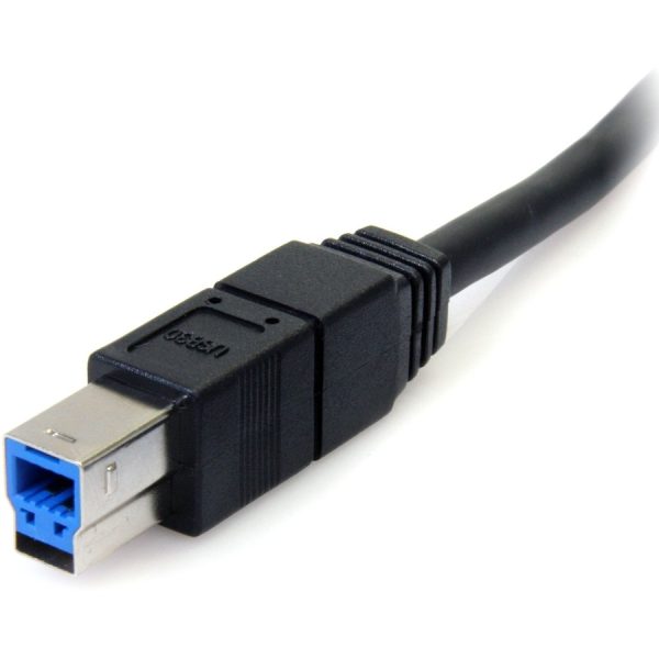 StarTech.com 10 ft Black SuperSpeed USB 3.0 (5Gbps) Cable A to B - M/M - Image 2