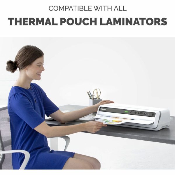 Fellowes Glossy Pouches - Legal, 5 mil, 100 pack - Image 8