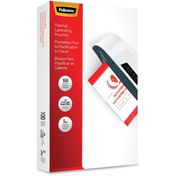 Fellowes Glossy Pouches - Legal, 5 mil, 100 pack - Image 10