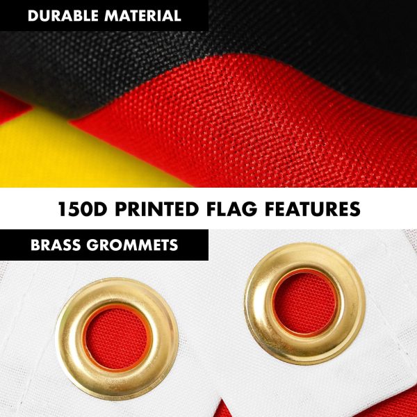 G128 Combo Pack: 6 Ft Tangle Free Aluminum Spinning Flagpole (Silver) & Zimbabwe Zimbabwean Flag 3x5 Ft, LiteWeave Pro Series Printed 150D Polyester | Pole with Flag Included - Image 4