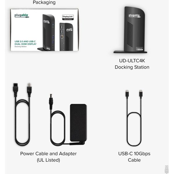 Plugable 4K USB C Docking Station Triple Monitor with 100W Charging - Image 6