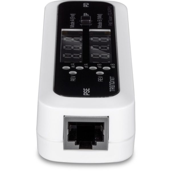 TRENDnet Inline PoE Tester, TC-NTP1, Tests 4PPoE, PoE+, PoE & Passive PoE Technology, Wattage, Voltage, Amperage, Polarity, LED Display, Battery-Free, Troubleshoot PoE Issues, IEEE 802.3af/at/bt - Image 2