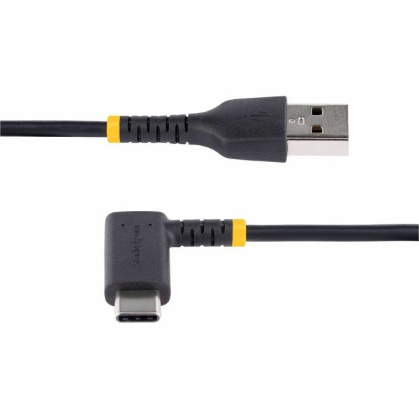 StarTech.com 12in (30cm) USB A to C Charging Cable Right Angle, Heavy Duty Fast Charge USB-C Cable, Durable and Rugged Aramid Fiber, 3A - Image 4