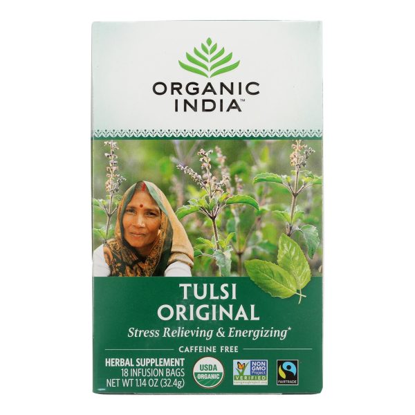Organic India Tulsi Tea Original - 18 Tea Bags - Case of 6 - Image 2