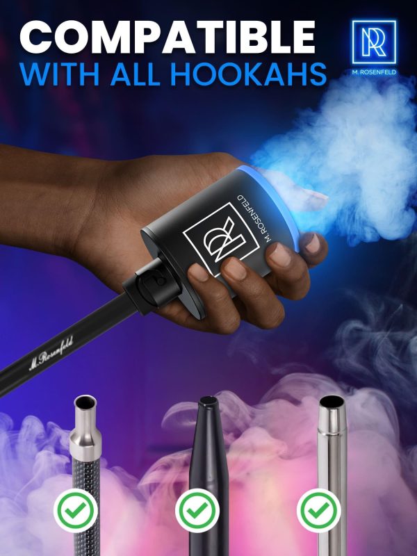 Hookah Pump with 1300 mAh Rechargeable Battery   Electric Hookah Air Pump Kit with Led Light   Mini Hookah Pump Starter   Universal Shisha Hookah Starter Kit Helper   Hookah Starter Vacuum - Image 4