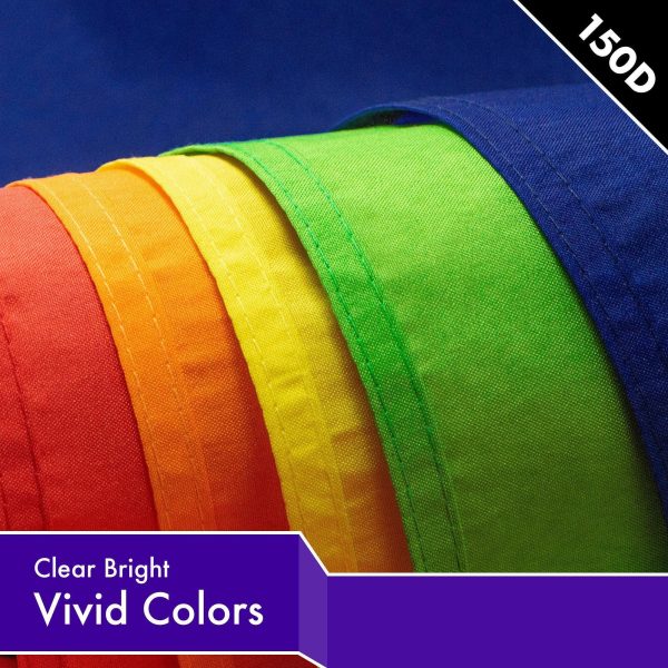 G128 Solid Violet Color Flag | 2x3 Ft | LiteWeave Pro Series Printed 150D Polyester | Indoor/Outdoor, Vibrant Colors, Brass Grommets, Thicker and More Durable Than 100D 75D Polyester - Image 3