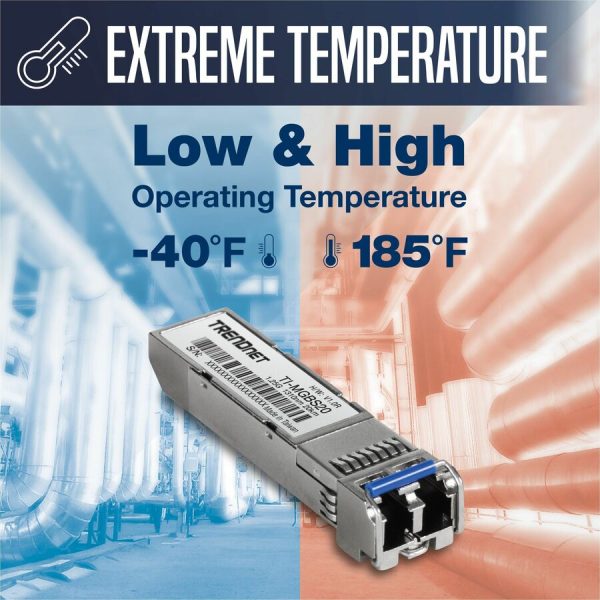 TRENDnet TI-MGBS20, 1000Base-LX Industrial SFP Single- Mode LC Module (20km), Lifetime Protection - Image 6