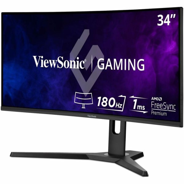 ViewSonic VX3418-2KPC 34 Inch 21:9 Curved 1440p 1ms 180Hz Gaming Monitor with FreeSync Premium, Eye Care, HDMI and Display Port - Image 2
