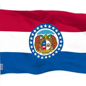 G128 Missouri MO State Flag | 3x5 Ft | LiteWeave Pro Series Printed 150D Polyester | Indoor/Outdoor, Vibrant Colors, Brass Grommets, Thicker and More Durable Than 100D 75D Polyester
