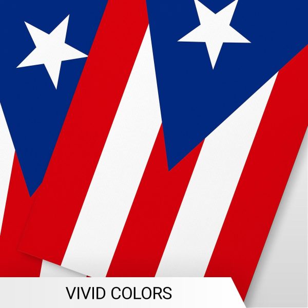 G128 Puerto Rico PR Bunting Banner | Flag 8.2 x 5.5 Inch, Full String 33 Feet | Printed 150D Polyester, Decorations For Bar, School, Festival Events Celebration - Image 6