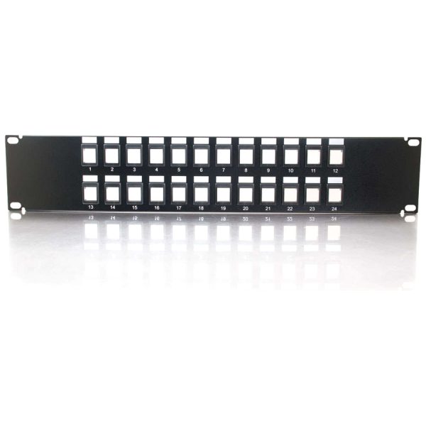 C2G 24-Port Blank Keystone/Multimedia Patch Panel - Image 2