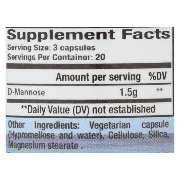 Cleartract D-Mannose Formula - 500 mg - 60 Capsules - Image 2