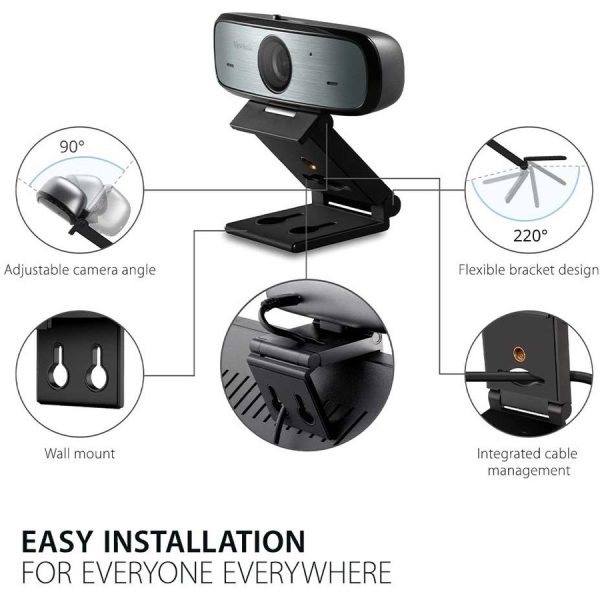 ViewSonic VB-CAM-002 Video Conferencing Camera - 30 fps - Black, Silver - Micro USB - Image 9