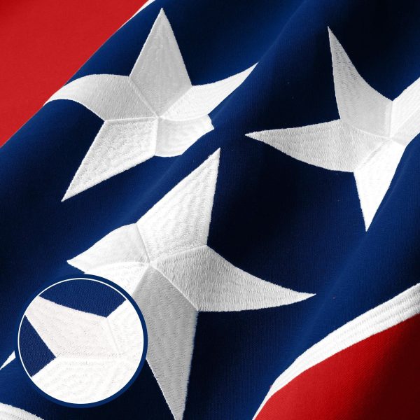 G128 Tennessee State Flag | 3x5 Ft | StormFlyer Series Embroidered 220GSM Spun Polyester | Embroidered Design, Indoor/Outdoor, Brass Grommets, Heavy Duty, All Weather - Image 2