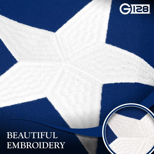 G128 Tennessee State Flag | 3x5 Ft | StormFlyer Series Embroidered 220GSM Spun Polyester | Embroidered Design, Indoor/Outdoor, Brass Grommets, Heavy Duty, All Weather - Image 4