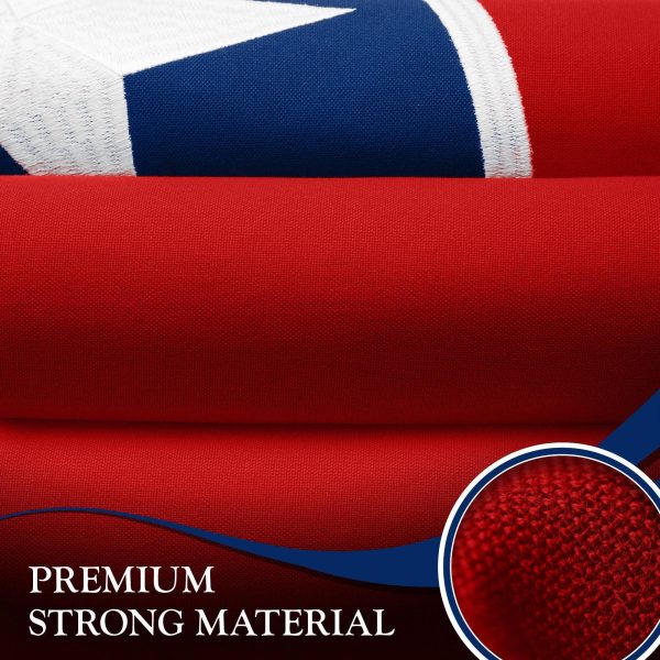 G128 Tennessee State Flag | 3x5 Ft | StormFlyer Series Embroidered 220GSM Spun Polyester | Embroidered Design, Indoor/Outdoor, Brass Grommets, Heavy Duty, All Weather - Image 7