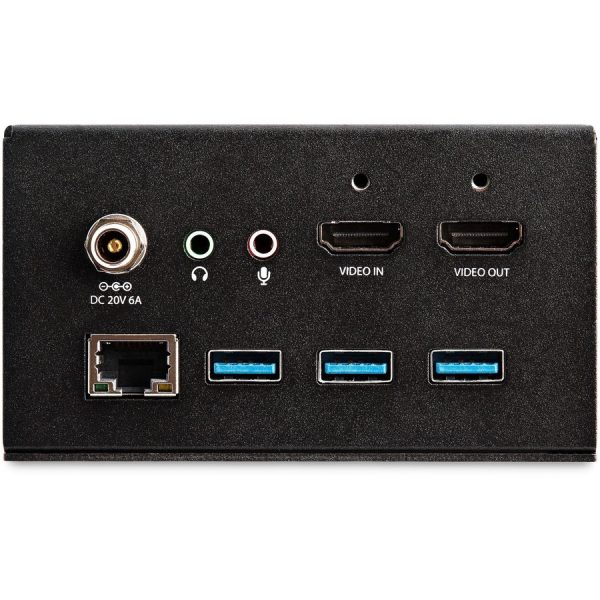 StarTech.com Laptop docking module for the conference table connectivity box lets you access boardroom or huddle space devices - Set up conference calls using applications such as Skype for Business - USB-C or USB-A laptop docking - USB-A charging port - USB-C Power Delivery 2.0 - Table-mounting bracket included - Image 4