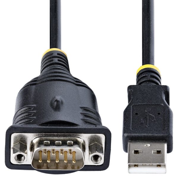 StarTech.com 3ft (1m) USB to Serial Cable, DB9 Male RS232 to USB Converter, USB to Serial Adapter, COM Port Adapter with Prolific IC - Image 3