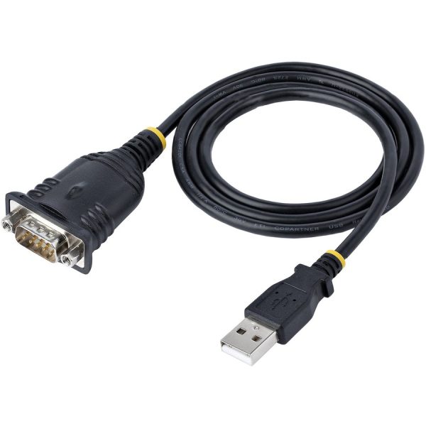 StarTech.com 3ft (1m) USB to Serial Cable, DB9 Male RS232 to USB Converter, USB to Serial Adapter, COM Port Adapter with Prolific IC - Image 4
