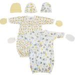 Unisex Newborn Baby 7 Piece Gown Set Nc_0750