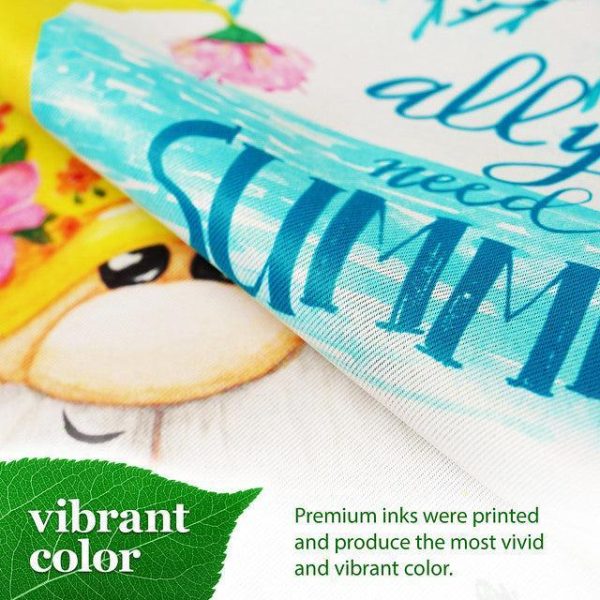 G128 Garden Flag Summer Decoration All You Need is Summer Gnome | 12x18 Inch | Printed Blockout Polyester - Summer Decoration - Image 6