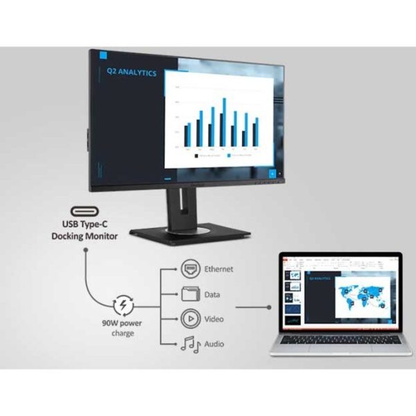 ViewSonic VG2756-4K 27 Inch IPS 4K Docking Monitor with 90W USB C, RJ45, HDMI, Display Port and 40 Degree Tilt Ergonomics for Home and Office - Image 7