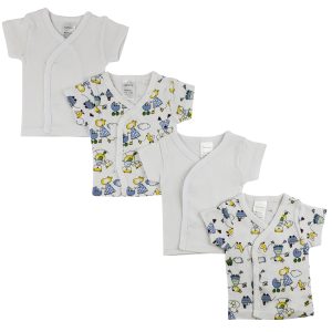 White Side Snap Short Sleeve Shirt - 4 Pack Cs_0202