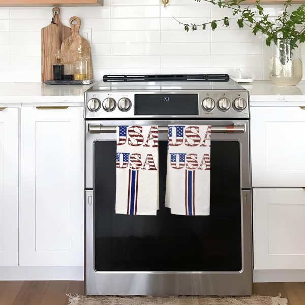 The Fine Living Co. USA Patriotic Kitchen Towels 2 Pack 100% Cotton 4th of July Independence Day Americana Hand Towels Decorative Towel for Drying Cleaning 18 x28 - Image 5