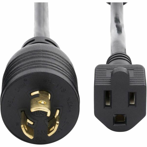 StarTech.com 1ft (30cm) Heavy Duty Power Cord, Twist-Lock NEMA L5-15P to NEMA 5-15R, 15A 125V, 14AWG, UL Listed - Image 4